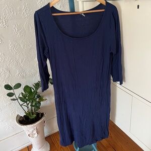 Blue Long Sleeve Dress
